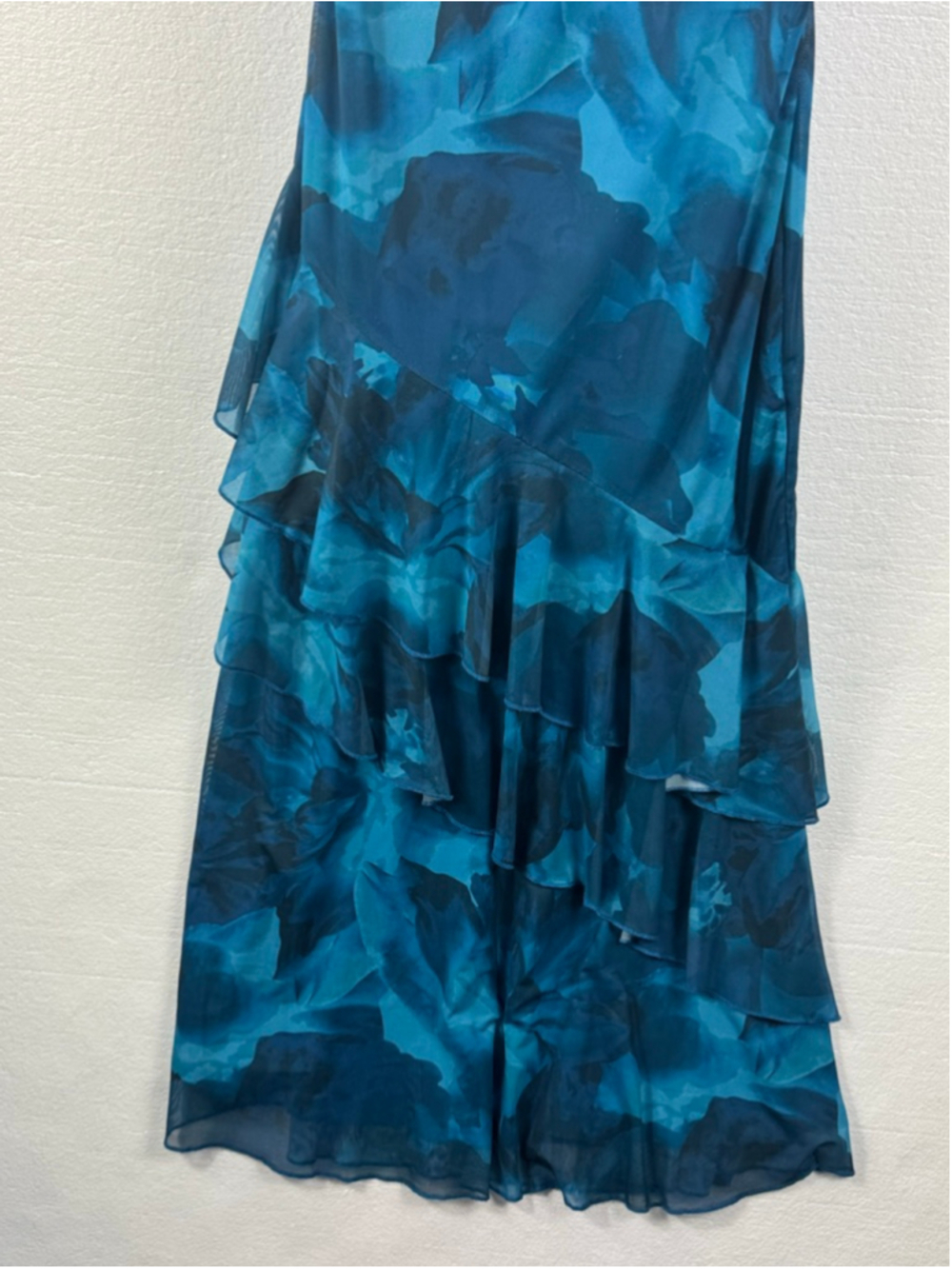 PrettyGarden Floral Beach Sundress Spaghetti Strap Tiered Maxi Dress size Medium - Picture 13 of 14